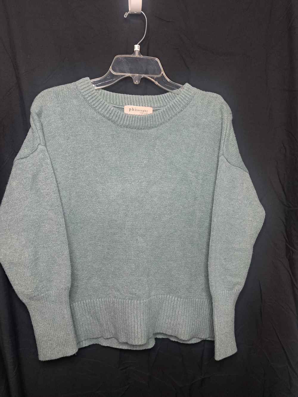 Philosophy Relaxed Crewneck Sweater in Teal